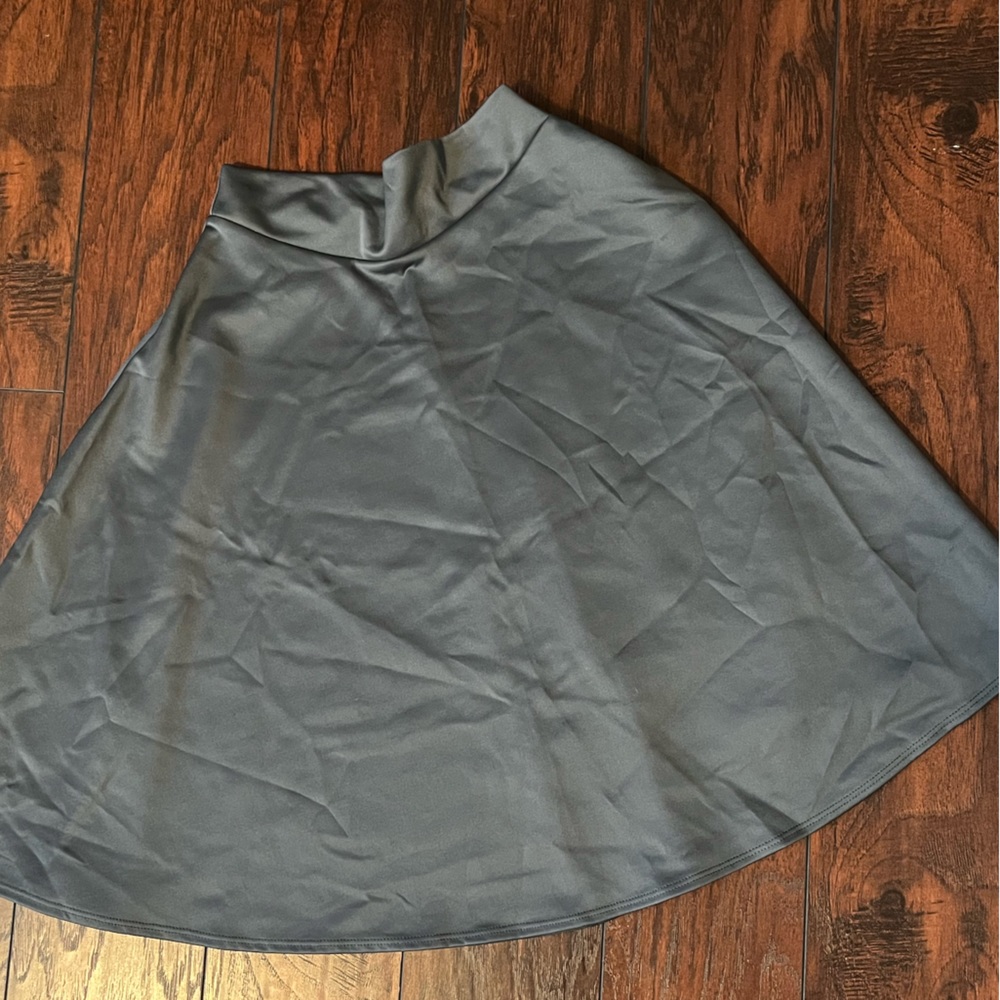 Grey circle skirt.